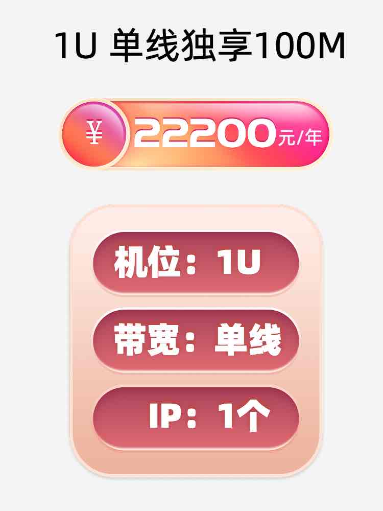 成都单线100M服务器托管价格